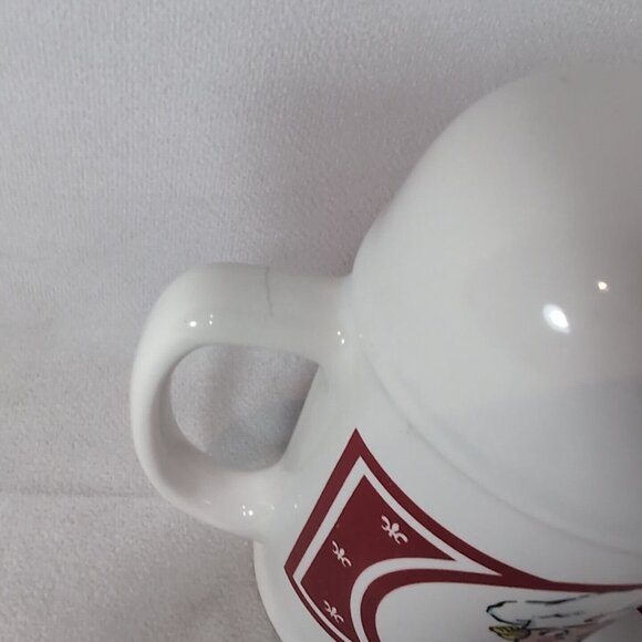 Campbell's Soup 1990 Kids Salt & Pepper Shaker Red White Vintage Ceramic - Picture 3 of 11